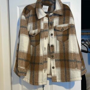 Camel Plaid Shacket
